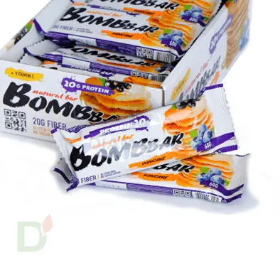 Батончик BOMBBAR Смородиново-черничный панкейк (3 угл в 60г) в России
