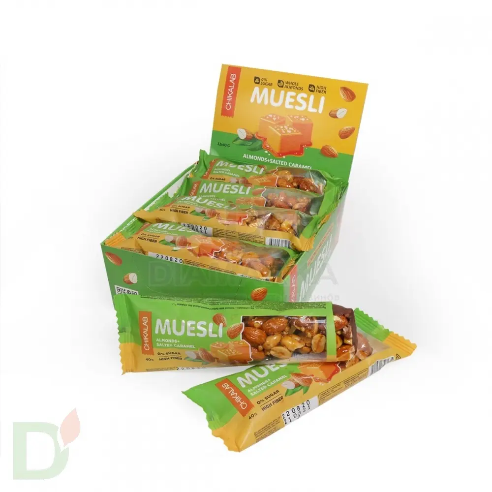 Батончик мюсли CHIKALAB миндальный с соленой карамелью 40 гр. в России