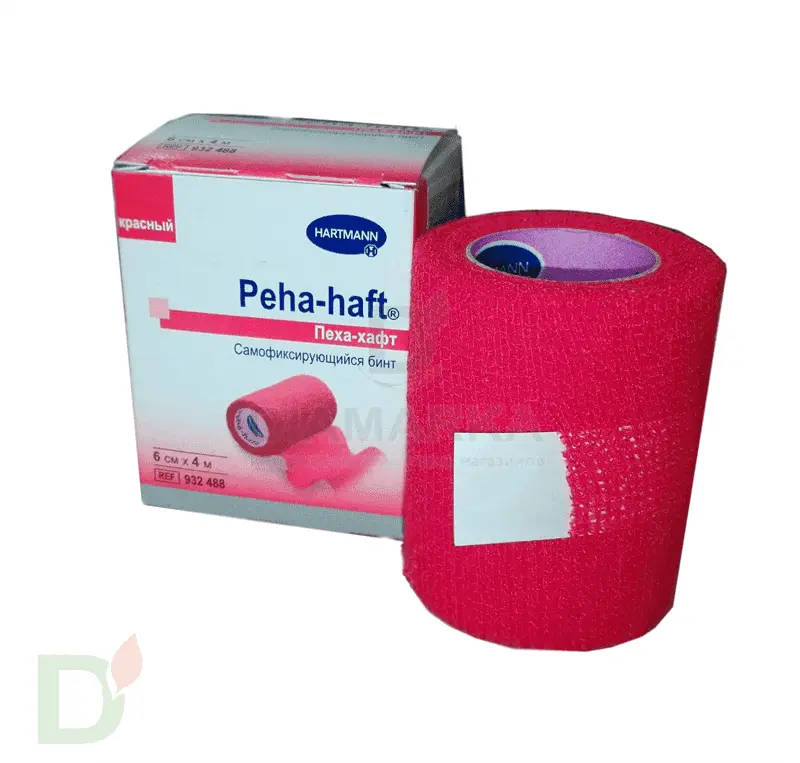 Бинт самофиксирующийся Пеха-хафт (Peha-haft), 6см х 4 м, Красный в России