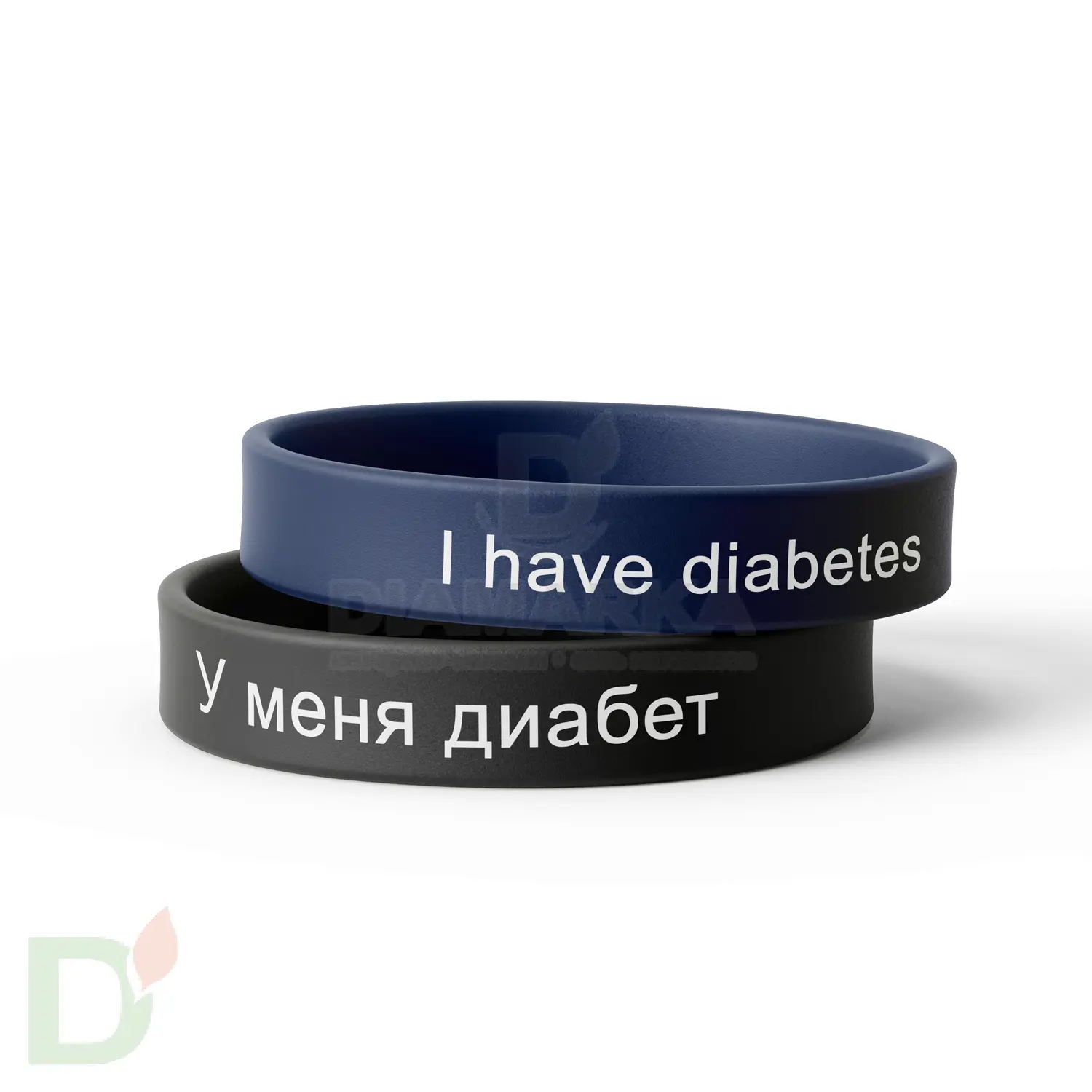 Браслет силиконовый "У меня сахарный диабет/I have diabetes" (мужской) в России