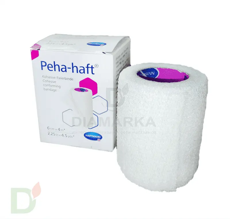 Бинт самофиксирующийся Пеха-хафт (Peha-haft), 6см х 4 м, Белый в России