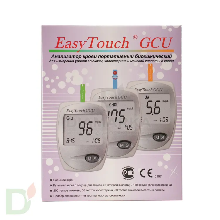 Биохимический анализатор ИзиТач (EasyTouch GCU) (глюкоза, холестерин и мочевая кислота в крови) в России