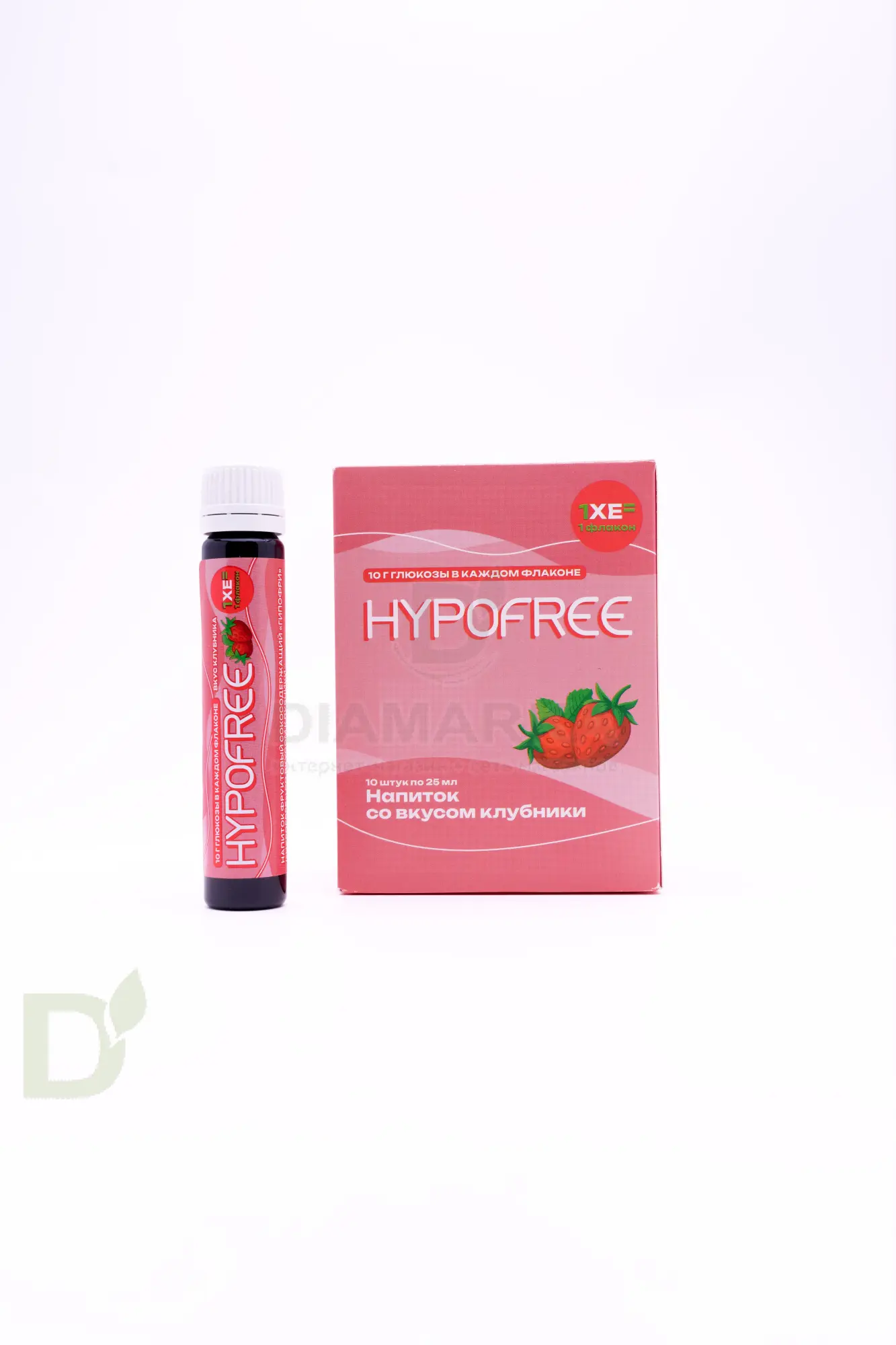 Напиток фруктовый HYPOFREE (1ХЕ) Клубника, упак. 10 туб