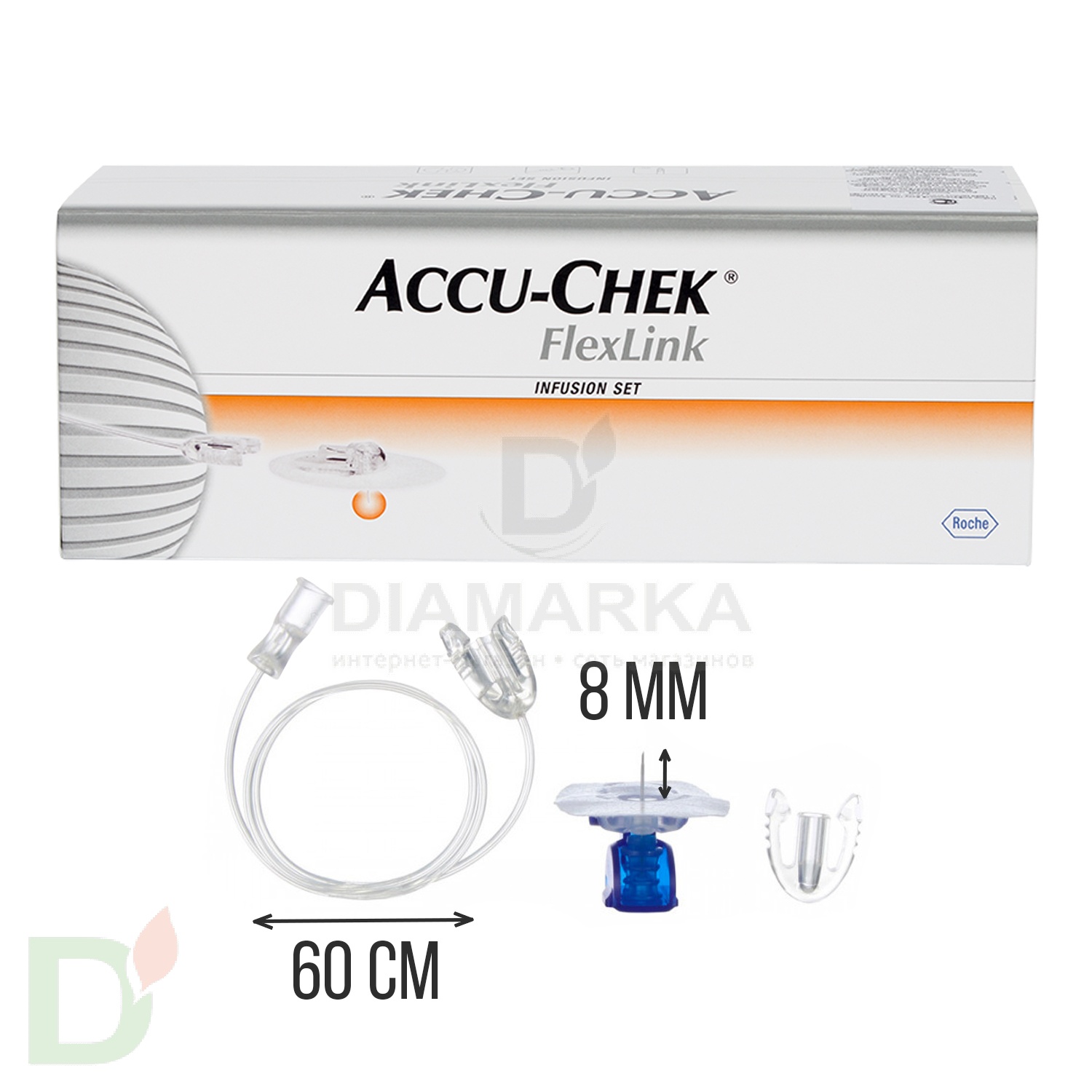 Акку-Чек Флекс-Линк 8/60, инфузионный набор, 1 шт.