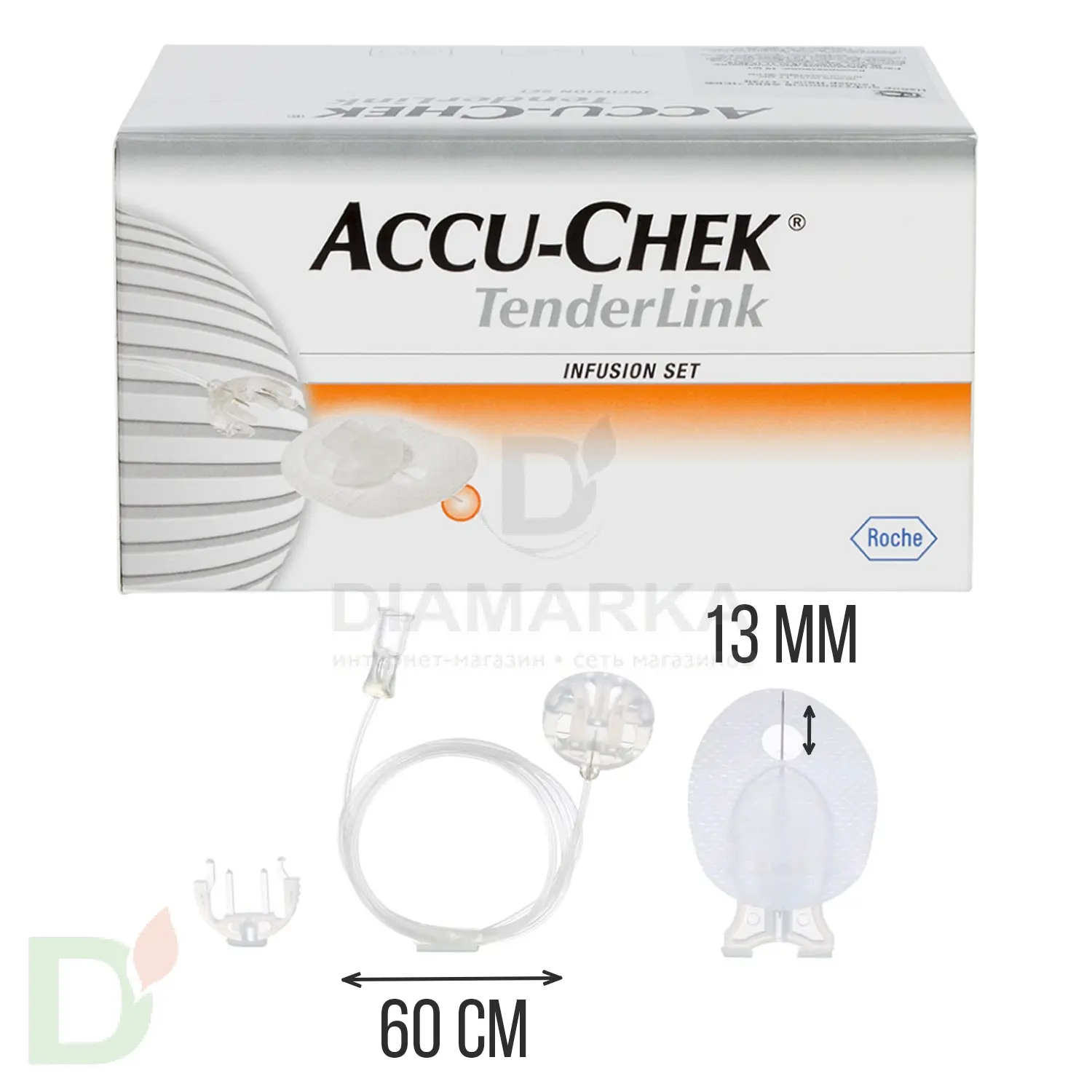 Акку-Чек ТендерЛинк 13/60, инфузионный набор, 1 шт.