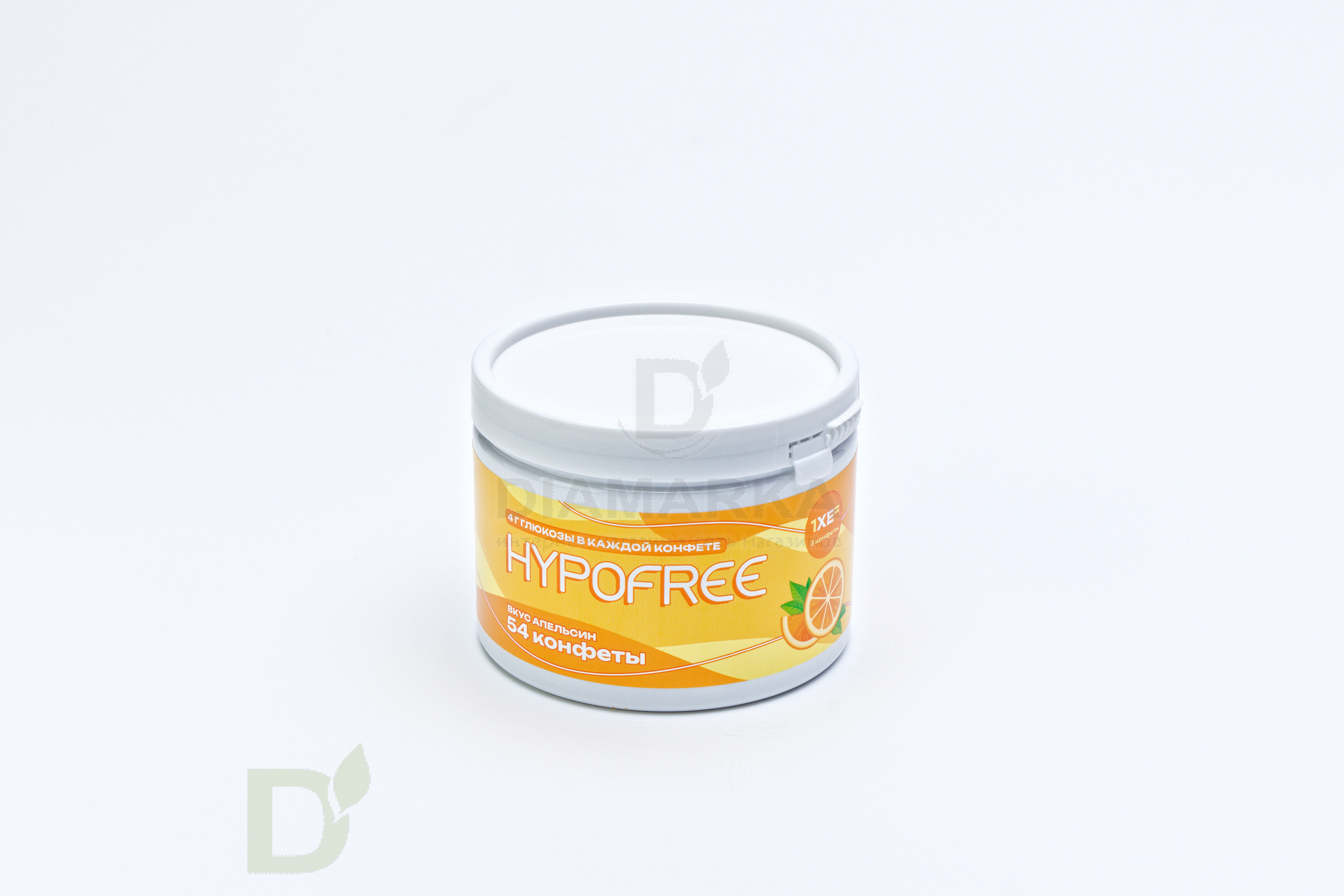Конфеты таблетированные HYPOFREE 54 шт по 4 гр. Апельсин