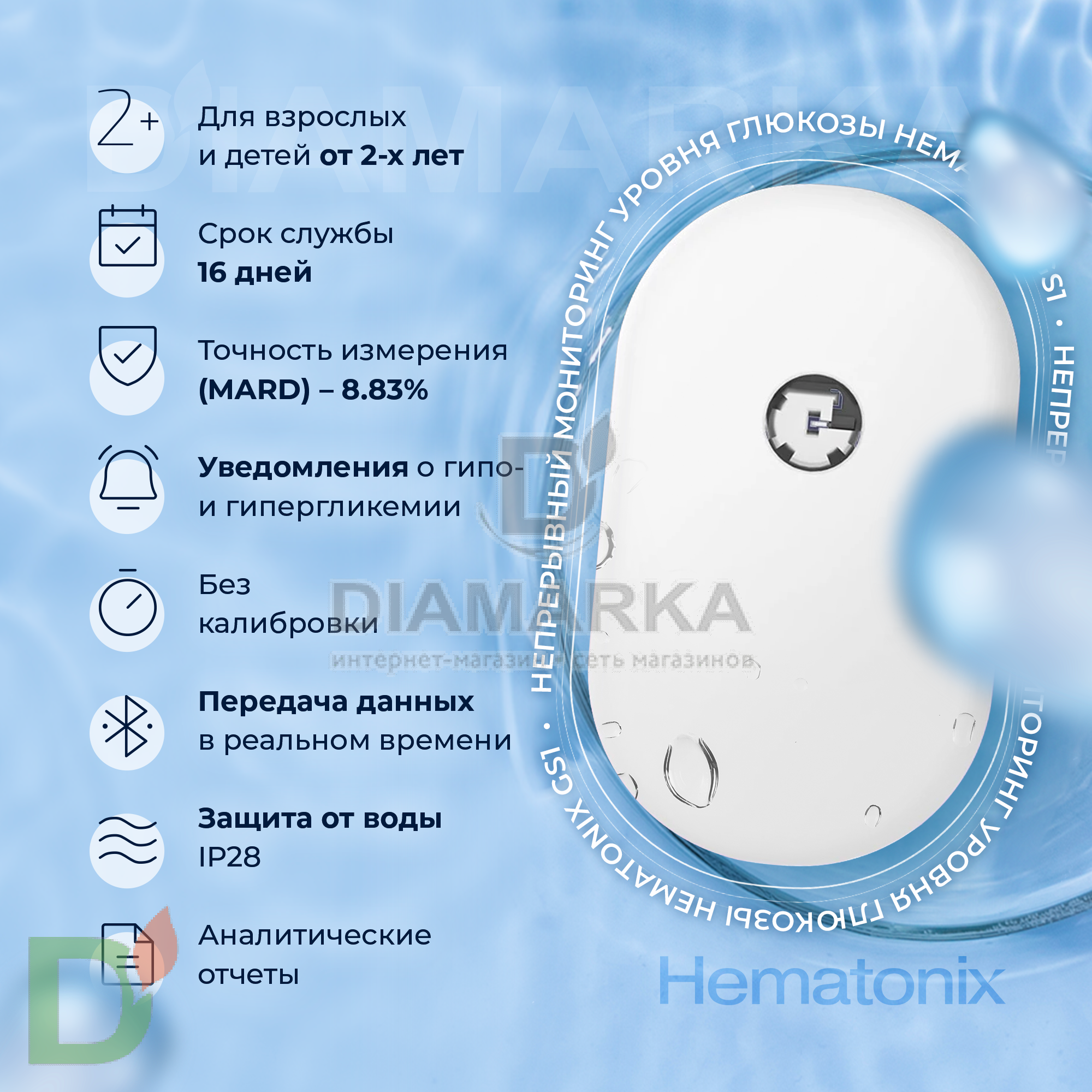 Сенсор (датчик) Hematonix GS1/Гематоникс АКЦИЯ срок 12.06.25