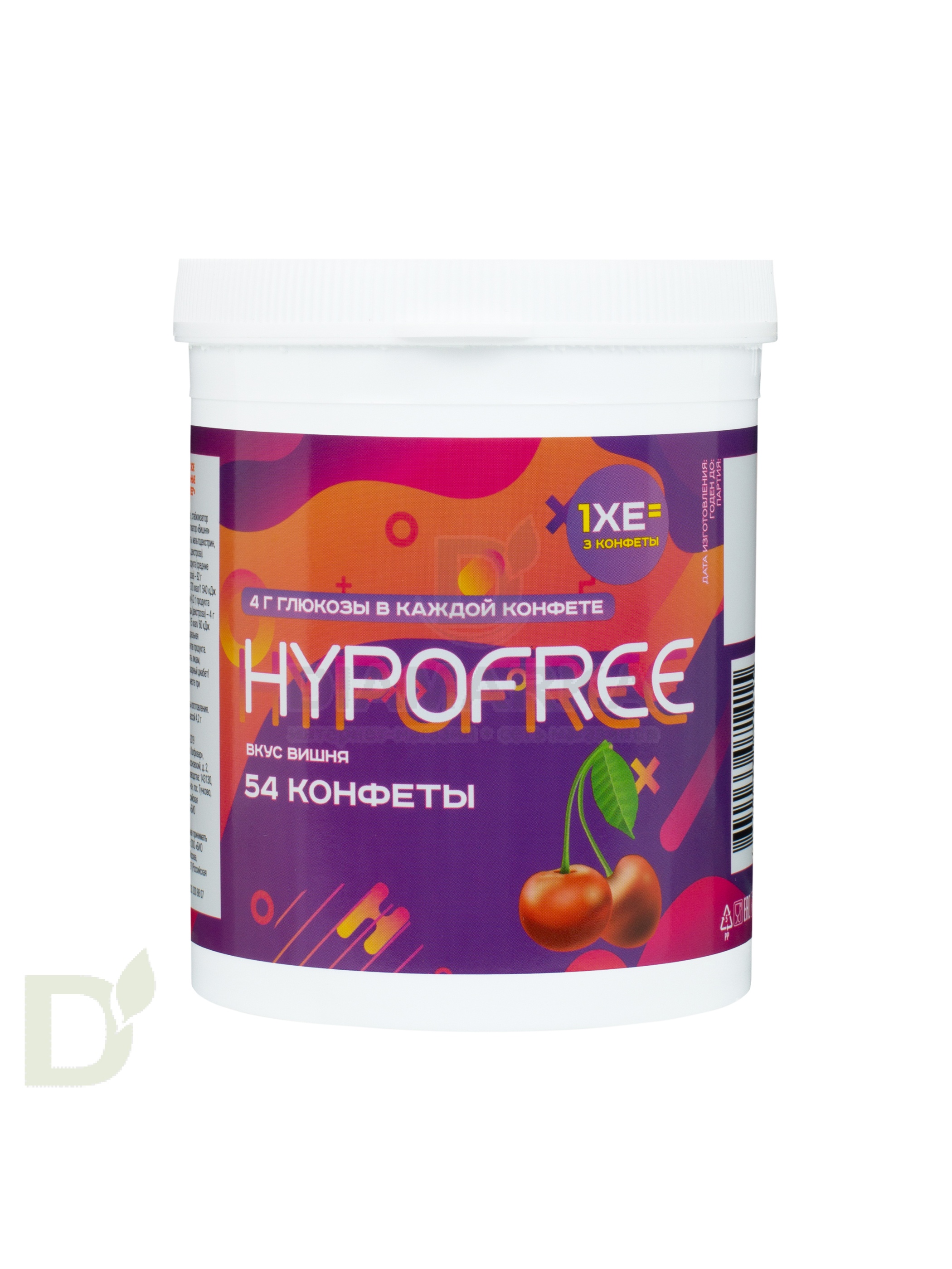 Конфеты таблетированные HYPOFREE 54 шт по 4 гр. Вишня купить в России, цена  на сайте - ДиаМарка