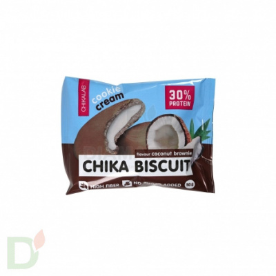 Печенье CHIKALAB неглазированное с начинкой Бисквит кокосовый брауни 50гр.