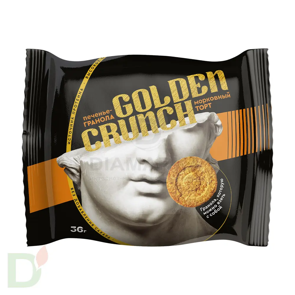 Печенье овсяное без сахара Golden Crunch Морковный торт 36гр. купить в  России, цена на сайте - ДиаМарка