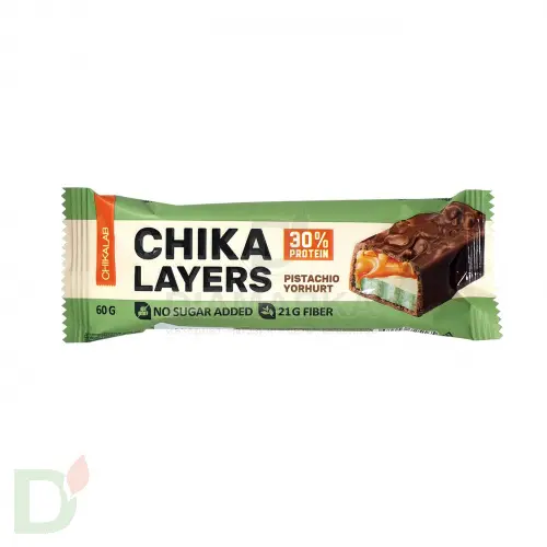 Батончик протеиновый CHIKA LAYERS глазированный Фисташковый йогурт, 60гр.