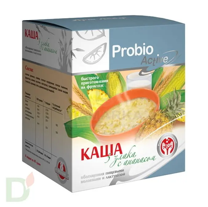 Каша Probio Active Три злака с ананасом, 35г