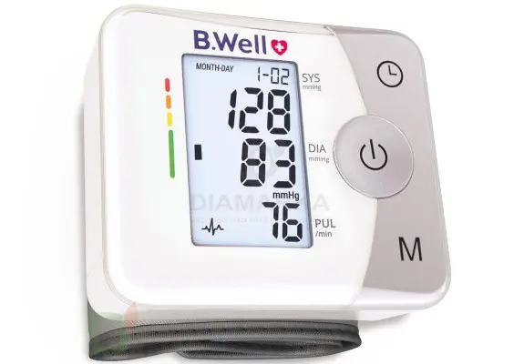 Тонометр B.Well MED-57 автомат на запястье, манжета (13,5-21,5 см)